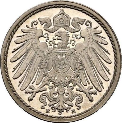 Реверс монеты - 5 пфеннигов 1913 года E "Тип 1890-1915" - цена  монеты - Германия, Германская Империя