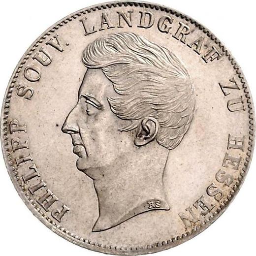 Anverso 1 florín 1845 - valor de la moneda de plata - Hesse-Homburg, Felipe Augusto Federico 