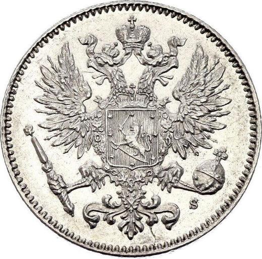 Obverse 50 Pennia 1914 S - Silver Coin Value - Finland, Grand Duchy
