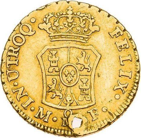 Реверс монеты - 1 эскудо 1768 года Mo MF - цена золотой монеты - Мексика, Карл III