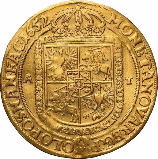 Реверс монеты - 5 дукатов 1652 года AT - цена золотой монеты - Польша, Ян II Казимир
