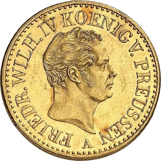 Аверс монеты - 2 фридрихсдора 1844 года A - цена золотой монеты - Пруссия, Фридрих Вильгельм IV
