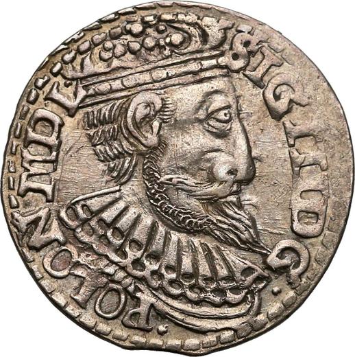 Аверс монеты - Трояк (3 гроша) 1600 года IF "Олькушский монетный двор" - цена серебряной монеты - Польша, Сигизмунд III Ваза
