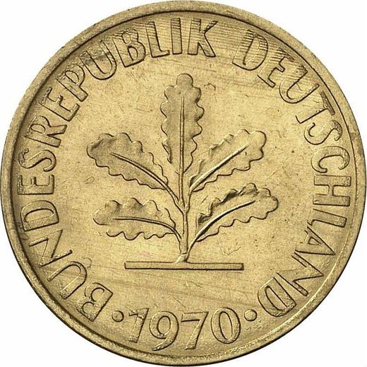 Reverse 10 Pfennig 1970 D -  Coin Value - Germany, FRG