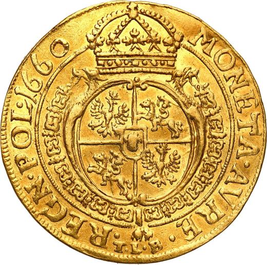 Rewers monety - Dwudukat 1660 TLB "Typ 1652-1661" - cena złotej monety - Polska, Jan II Kazimierz