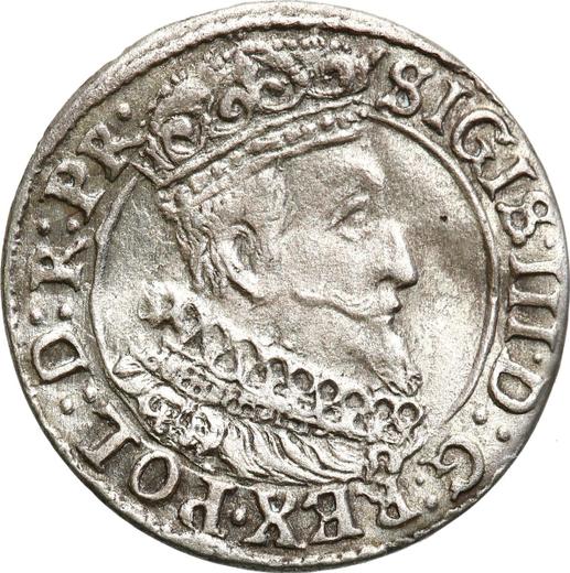 Awers monety - 1 grosz 1627 "Gdańsk" - cena srebrnej monety - Polska, Zygmunt III