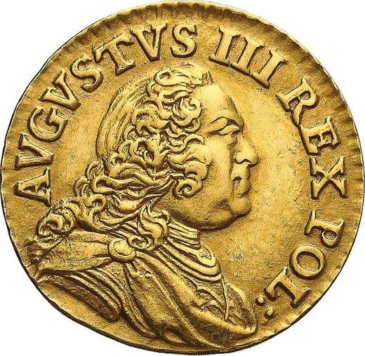 Anverso Szeląg 1750 "de corona" - valor de la moneda de oro - Polonia, Augusto III