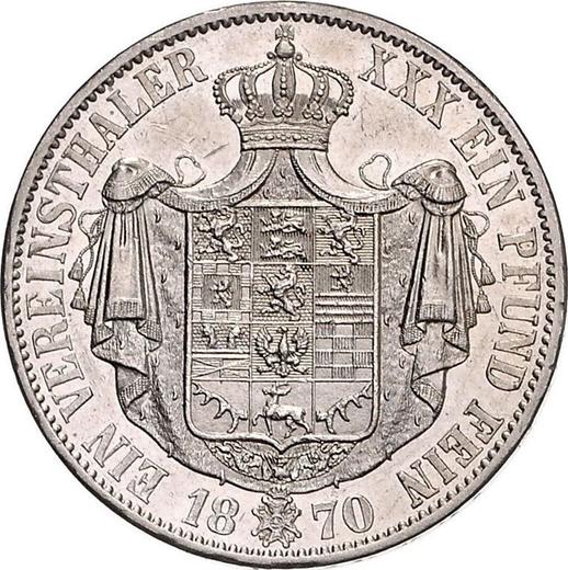 Rewers monety - Talar 1870 B - cena srebrnej monety - Brunszwik-Wolfenbüttel, Wilhelm