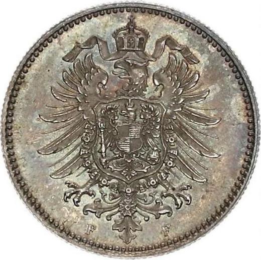 Rewers monety - 1 marka 1886 F "Typ 1873-1887" - cena srebrnej monety - Niemcy, Cesarstwo Niemieckie