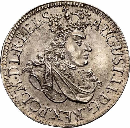 Аверс монеты - Дукат 1702 года "Торуньский" Серебро - цена серебряной монеты - Польша, Август II Сильный