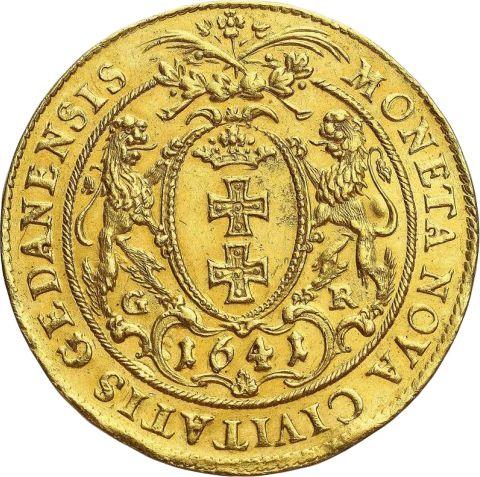 Reverso 4 ducados 1641 GR "Gdańsk" - valor de la moneda de oro - Polonia, Vladislao IV
