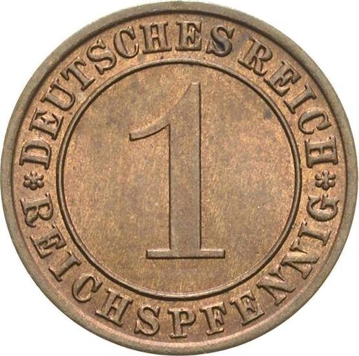 Anverso 1 Reichspfennig 1936 J - valor de la moneda  - Alemania, República de Weimar
