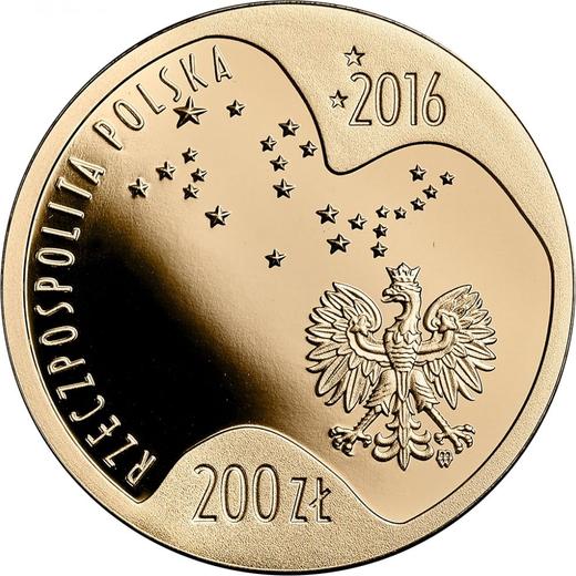 Obverse 200 Zlotych 2016 MW "Polish Olympic Team - Rio de Janeiro 2016" - Gold Coin Value - Poland, III Republic after denomination