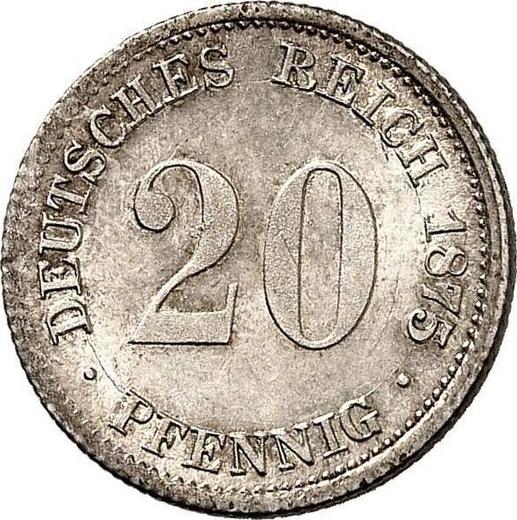 Аверс монеты - 20 пфеннигов 1875 года F "Тип 1873-1877" - цена серебряной монеты - Германия, Германская Империя