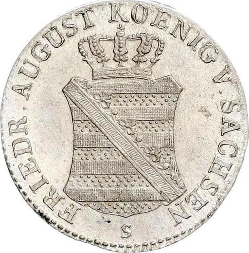 Аверс монеты - 1/24 талера 1824 года S - цена серебряной монеты - Саксония-Альбертина, Фридрих Август I