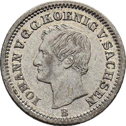 Аверс монеты - 1 новый грош 1870 года B - цена серебряной монеты - Саксония-Альбертина, Иоганн