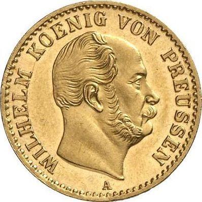 Anverso Media corona 1866 A - valor de la moneda de oro - Prusia, Guillermo I
