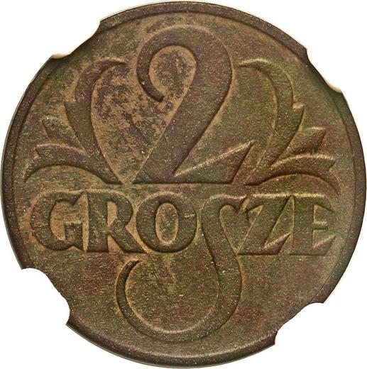Reverso Pruebas 2 groszy 1923 WJ Bronce - valor de la moneda  - Polonia, Segunda República