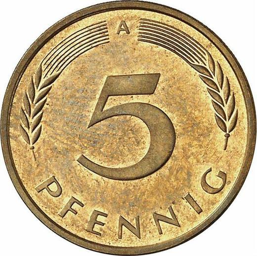 Аверс монеты - 5 пфеннигов 1996 года A - цена  монеты - Германия, ФРГ