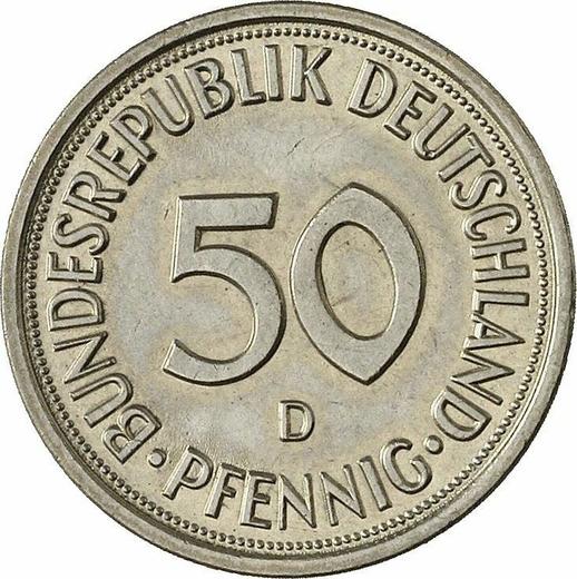 Anverso 50 Pfennige 1975 D - valor de la moneda  - Alemania, RFA