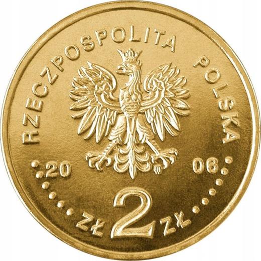 Аверс монеты - 2 злотых 2006 года MW UW "Чемпионат мира по футболу в Германии 2006" - цена  монеты - Польша, III Республика после деноминации