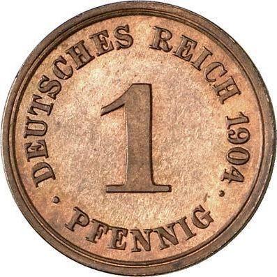 Аверс монеты - 1 пфенниг 1904 года G "Тип 1890-1916" - цена  монеты - Германия, Германская Империя