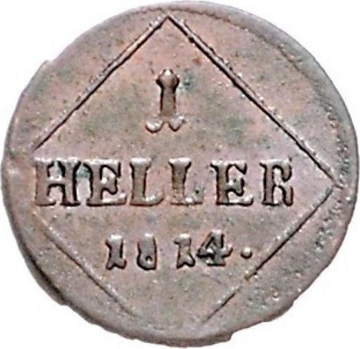 Rewers monety - 1 halerz 1814 - cena  monety - Bawaria, Maksymilian I