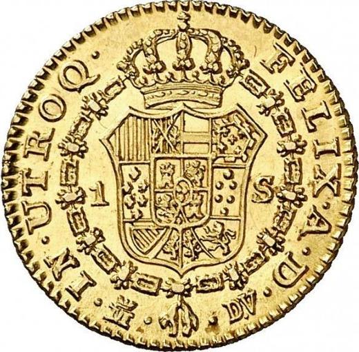 Reverse 1 Escudo 1787 M DV - Spain, Charles III