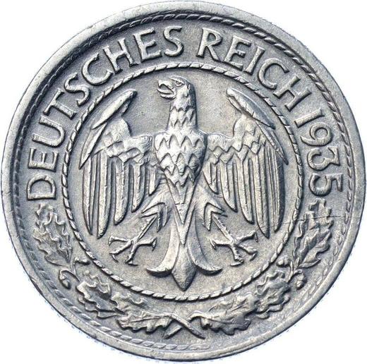 Anverso 50 Reichspfennigs 1935 D - valor de la moneda  - Alemania, República de Weimar