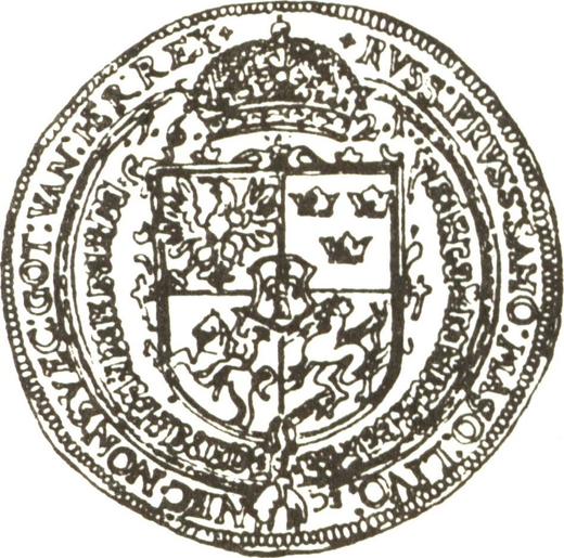 Реверс монеты - 10 дукатов (Португал) 1621 года "Литва" - цена золотой монеты - Польша, Сигизмунд III Ваза