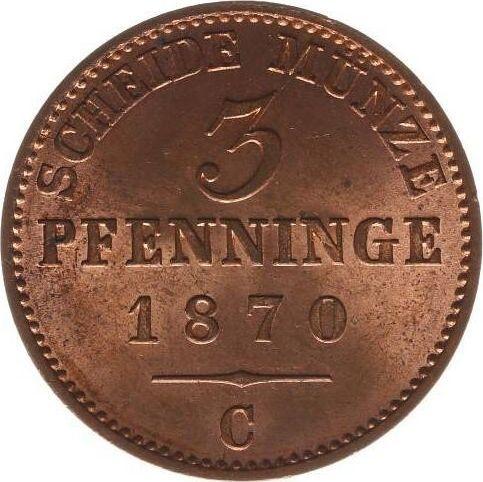 Revers 3 Pfennige 1870 C - Münze Wert - Preußen, Wilhelm I