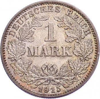 Аверс монеты - 1 марка 1915 года G "Тип 1891-1916" - цена серебряной монеты - Германия, Германская Империя