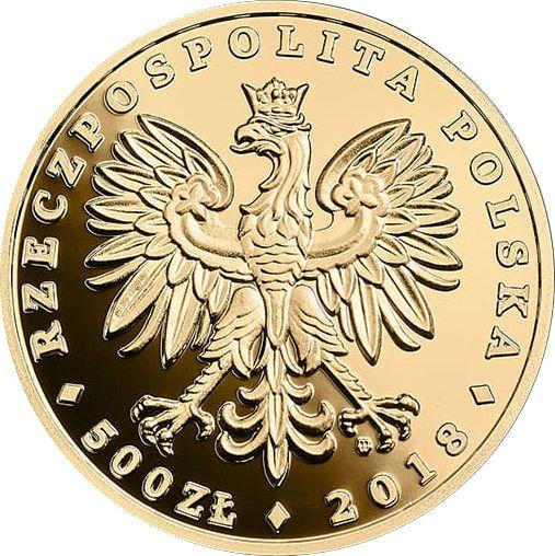 Аверс монеты - 500 злотых 2018 года MW NR "Орлан-белохвост" - цена золотой монеты - Польша, III Республика после деноминации