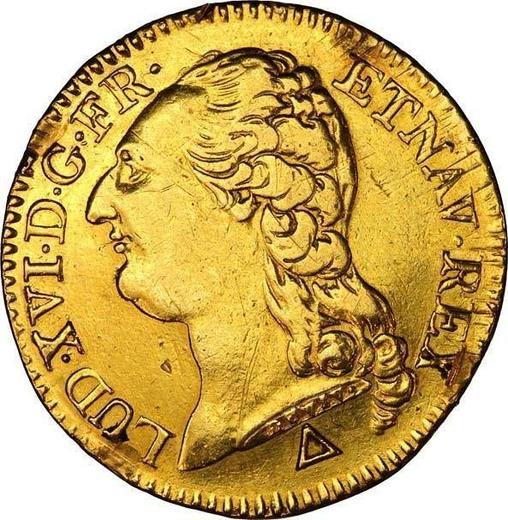 Аверс монеты - Луидор 1787 года R Орлеан - цена золотой монеты - Франция, Людовик XVI