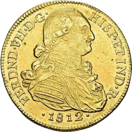Аверс монеты - 8 эскудо 1812 года NR JF - цена золотой монеты - Колумбия, Фердинанд VII