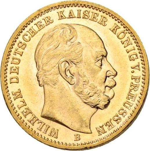 Аверс монеты - 20 марок 1873 года B "Пруссия" - цена золотой монеты - Германия, Германская Империя