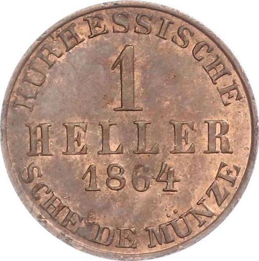 Реверс монеты - Геллер 1864 года - цена  монеты - Гессен-Кассель, Фридрих Вильгельм I