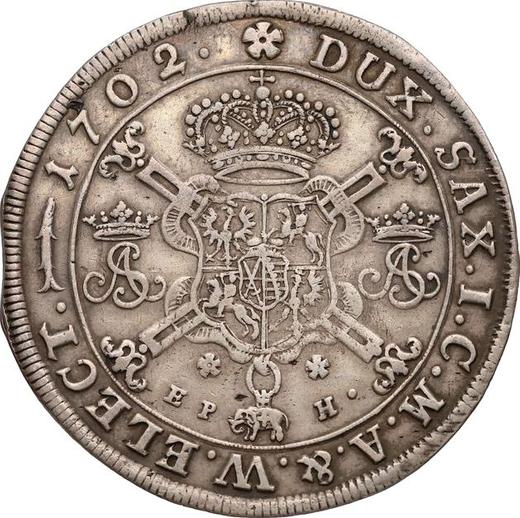 Rewers monety - Talar 1702 EPH "Portret" - Polska, August II Mocny