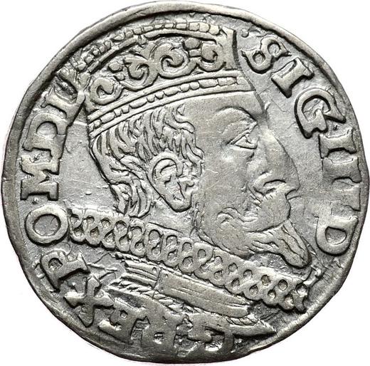 Anverso Trojak (3 groszy) 1600 F "Casa de moneda de Wschowa" - valor de la moneda de plata - Polonia, Segismundo III