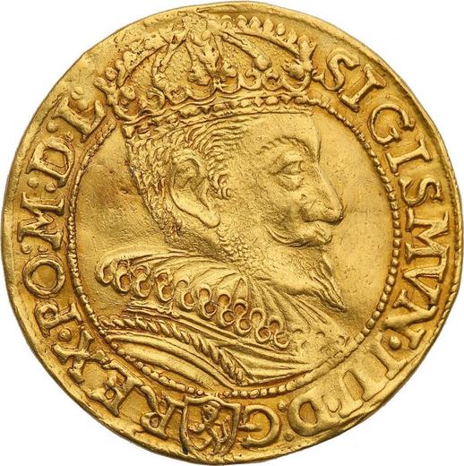 Аверс монеты - Дукат 1595 года "Тип 1592-1598" - цена золотой монеты - Польша, Сигизмунд III Ваза