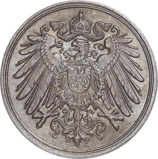 Реверс монеты - 1 пфенниг 1904 года J "Тип 1890-1916" - цена  монеты - Германия, Германская Империя