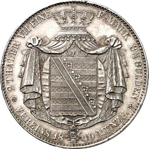 Revers Doppeltaler 1840 G - Silbermünze Wert - Sachsen-Albertinische, Friedrich August II