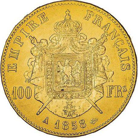 Obverse 100 Francs 1858 A "Type 1855-1860" Paris One-sided strike - France, Napoleon III