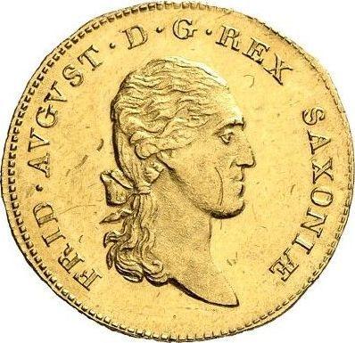 Аверс монеты - Дукат 1814 года I.G.S. - цена золотой монеты - Саксония-Альбертина, Фридрих Август I