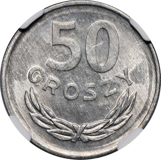 Реверс монеты - 50 грошей 1974 года MW - цена  монеты - Польша, Народная Республика