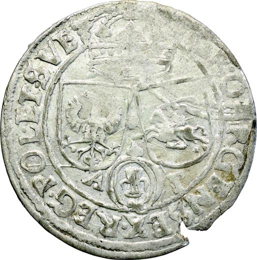 Реверс монеты - Шестак (6 грошей) без года (1648-1668) AT "Портрет с обводкой" - цена серебряной монеты - Польша, Ян II Казимир