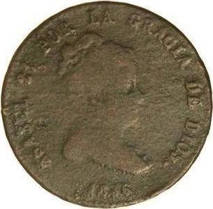 Аверс монеты - 4 мараведи 1836 года Ja - цена  монеты - Испания, Изабелла II