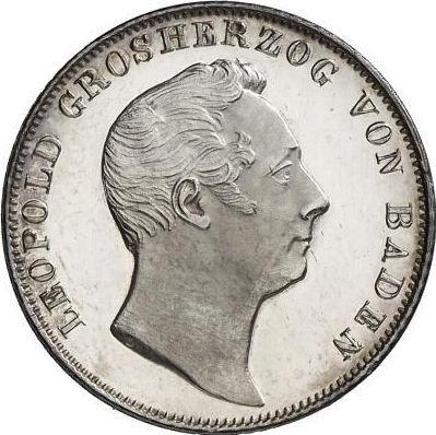 Avers 1/2 Gulden 1840 D - Silbermünze Wert - Baden, Leopold