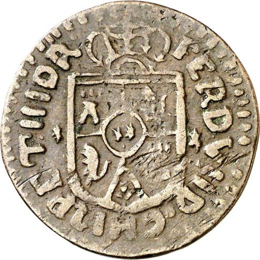Аверс монеты - 1 куарто 1818 года M - цена  монеты - Филиппины, Фердинанд VII