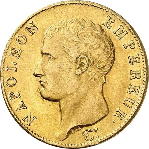 Аверс монеты - 40 франков AN 14 (1805-1806) года U Тулуза - цена золотой монеты - Франция, Наполеон I